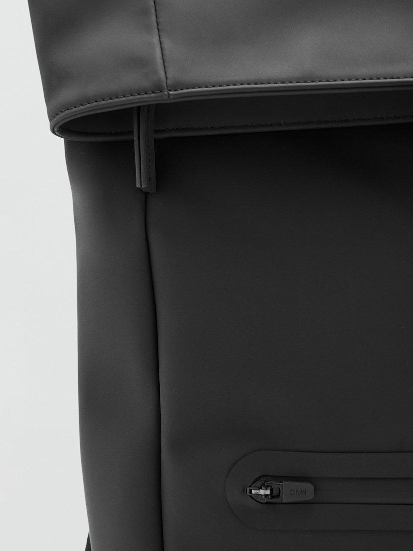 Mango roll-top backpack black (British brand)
