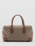 Mango jacquard logo bowling bag brown (British brand)