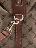 Mango jacquard logo bowling bag brown (British brand)