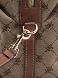Mango jacquard logo bowling bag brown (British brand)