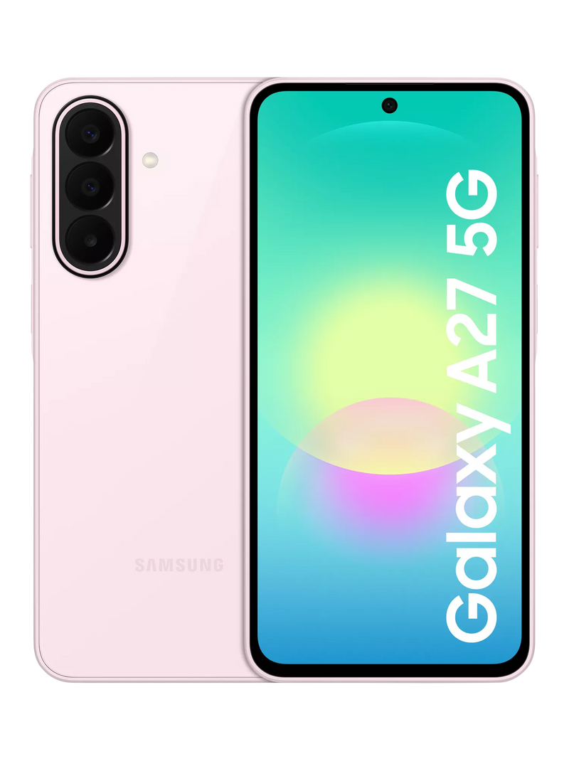 Samsung Galaxy A27 Smartphone, 6GB RAM, 6.7", Galaxy AI, 5G, SIM Free, Light Pink, 128GB