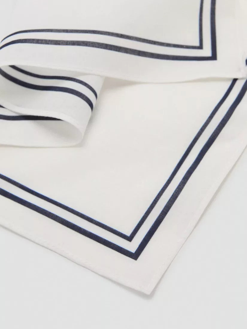 Mango Fular cotton handkerchief white (British brand)