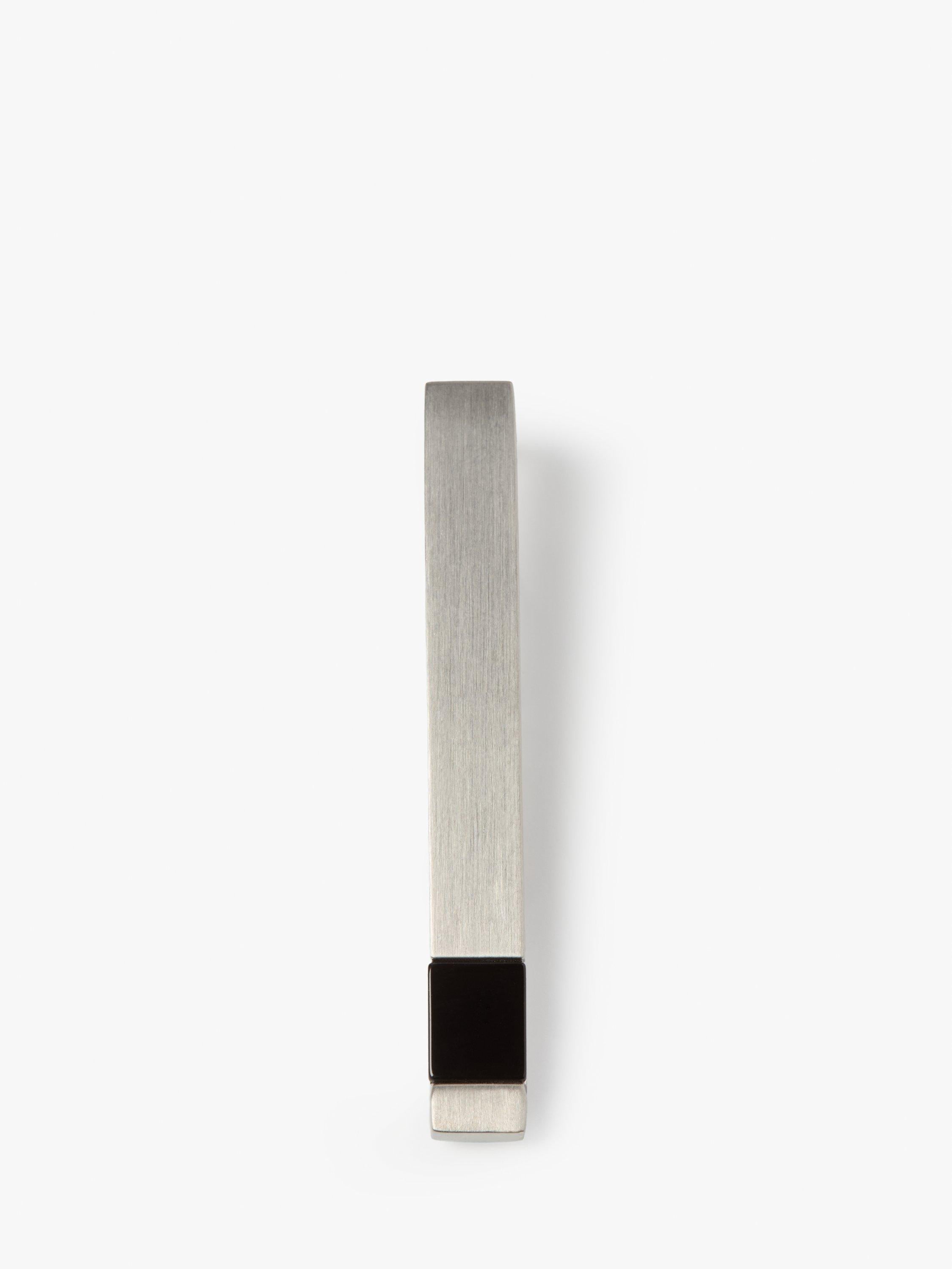 Simon Carter Onyx brushed tie slide, imported from the UK
