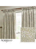 Morris & Co. Acorn jacquard lined pencil pleat curtains 168x137cm - British product
