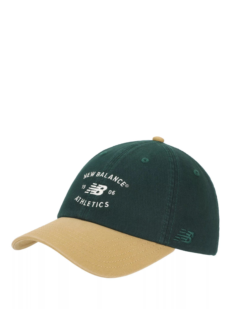 New Balance 6 Panel Athletics Hat, Nordic Grn/Quicksnd