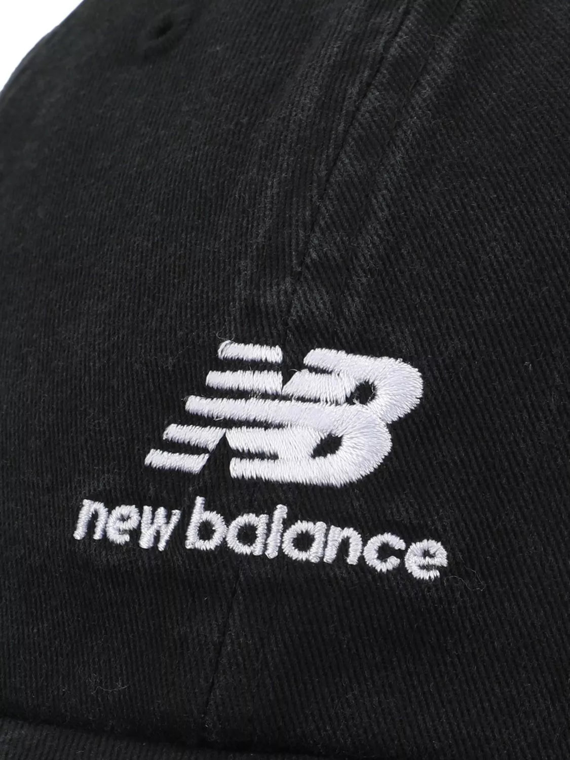 New Balance black 6 panel hat, UK version
