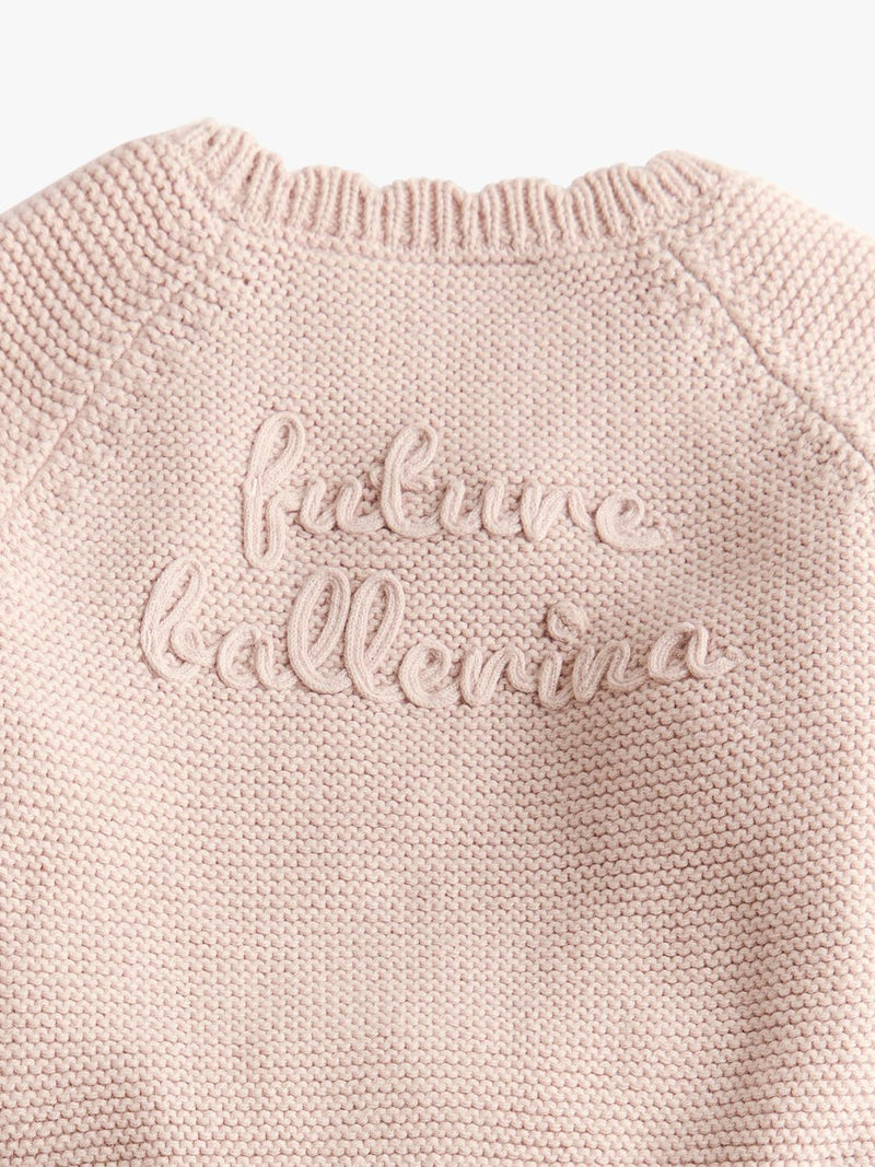 Oat & Marl baby knit set in delicately pink - British product