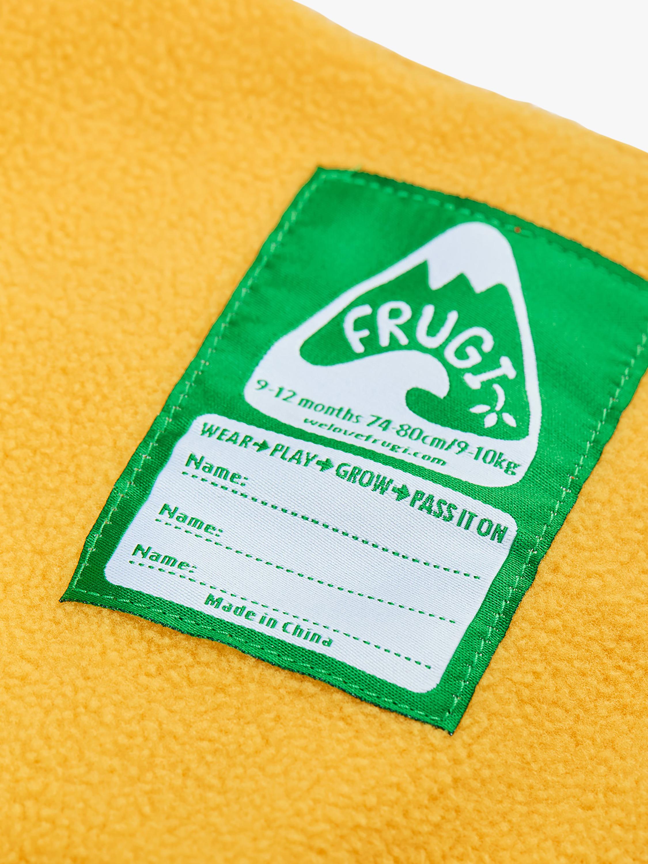 Frugi baby waterproof dungarees in Fire colour - British product