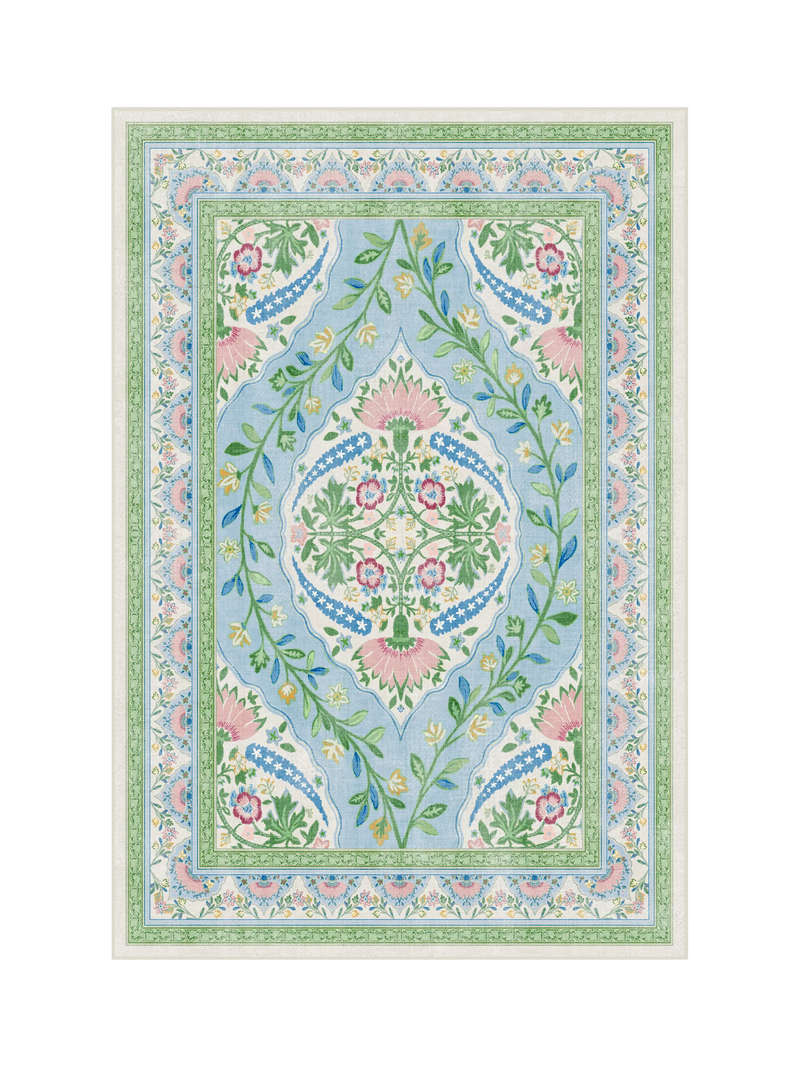 Ruggable x Mrs. Alice Skye Rug, Blue/Multi, L90 x W60cm