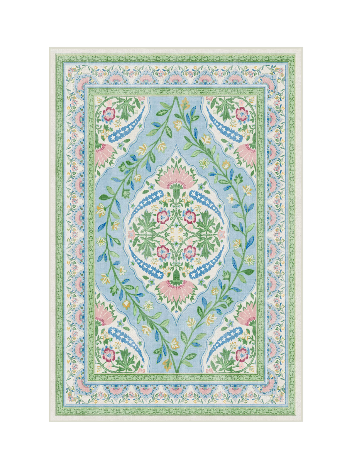 Ruggable x Mrs. Alice Skye Rug, Blue/Multi, L90 x W60cm