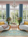 Ruggable Mrs Alice Skye rug Blue Multi 60x90cm (British brand)