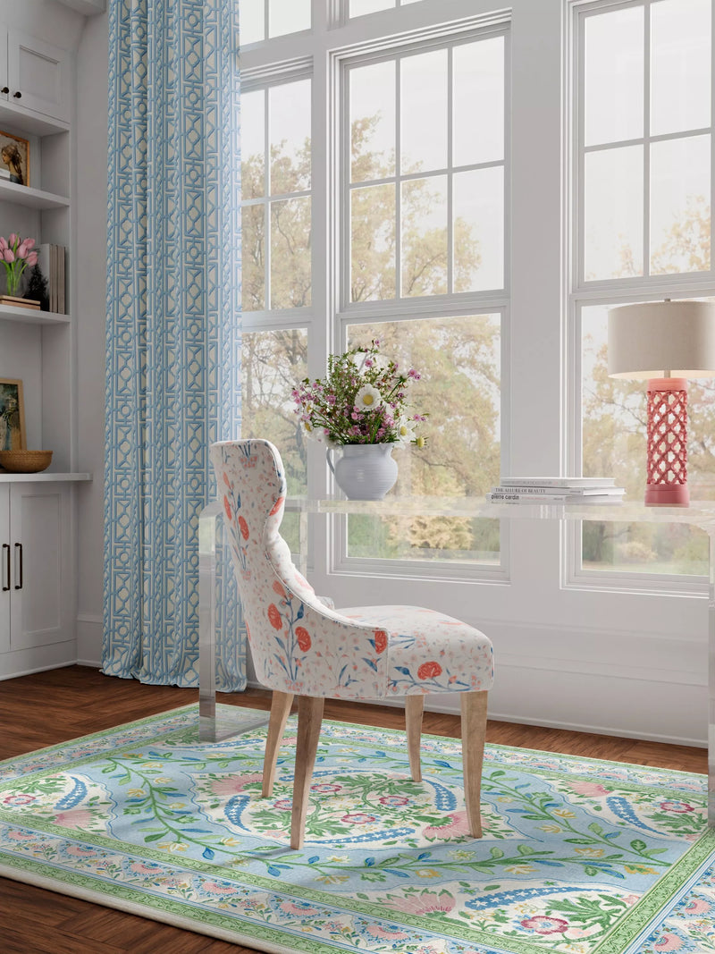 Ruggable Mrs Alice Skye rug Blue Multi 60x90cm (British brand)