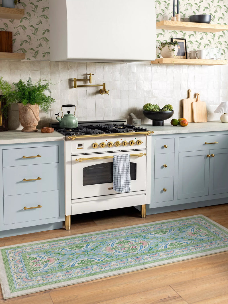 Ruggable Mrs Alice Skye rug Blue Multi 60x90cm (British brand)
