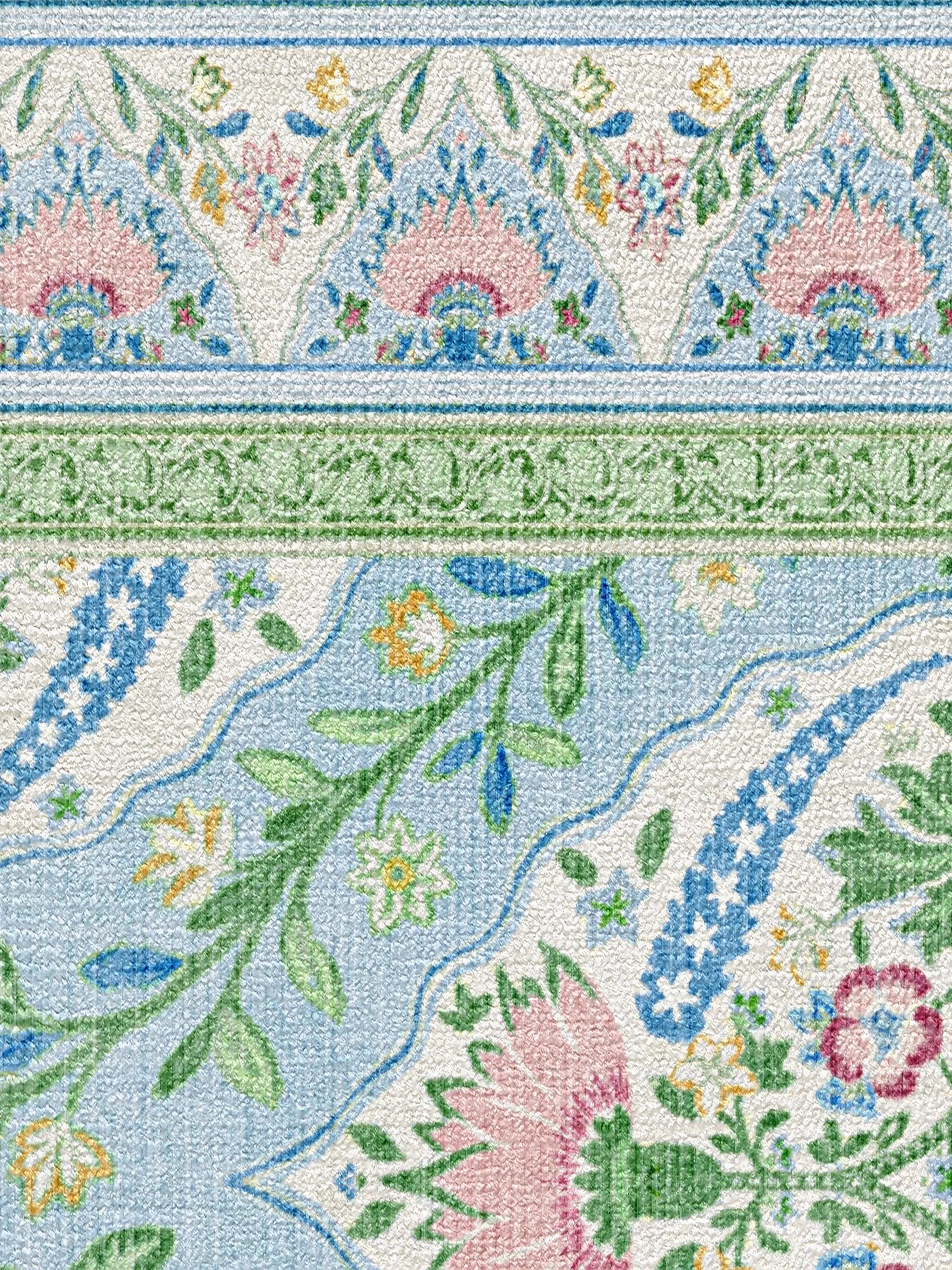 Ruggable Mrs Alice Skye rug Blue Multi 60x90cm (British brand)