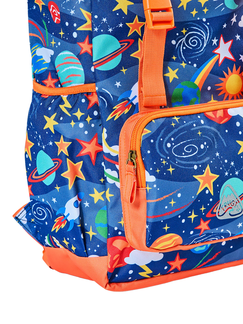 Frugi backpack blue space print - British product