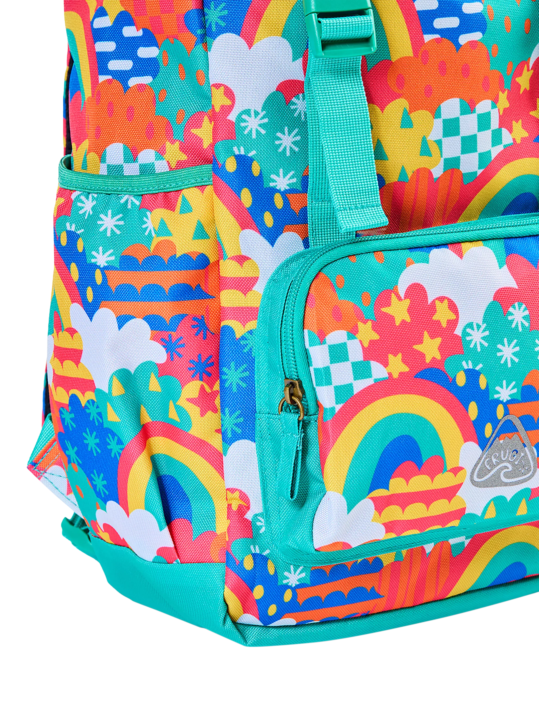 Frugi Kids' Trail Blazing Backpack Multi, imported from the UK