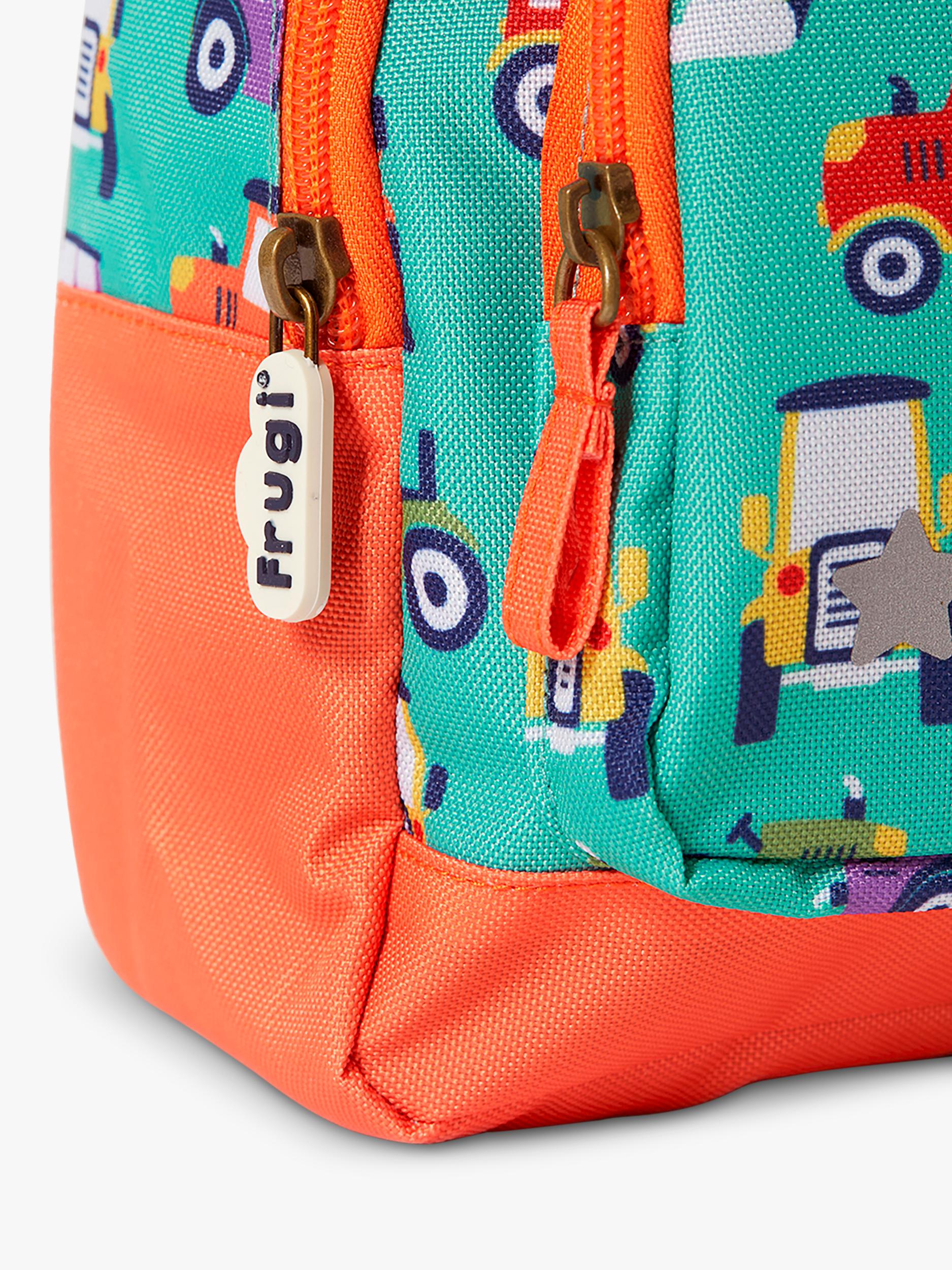 Frugi kids backpack tractor print reflective, UK version