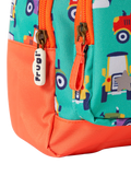 Frugi kids backpack tractor print reflective, UK version