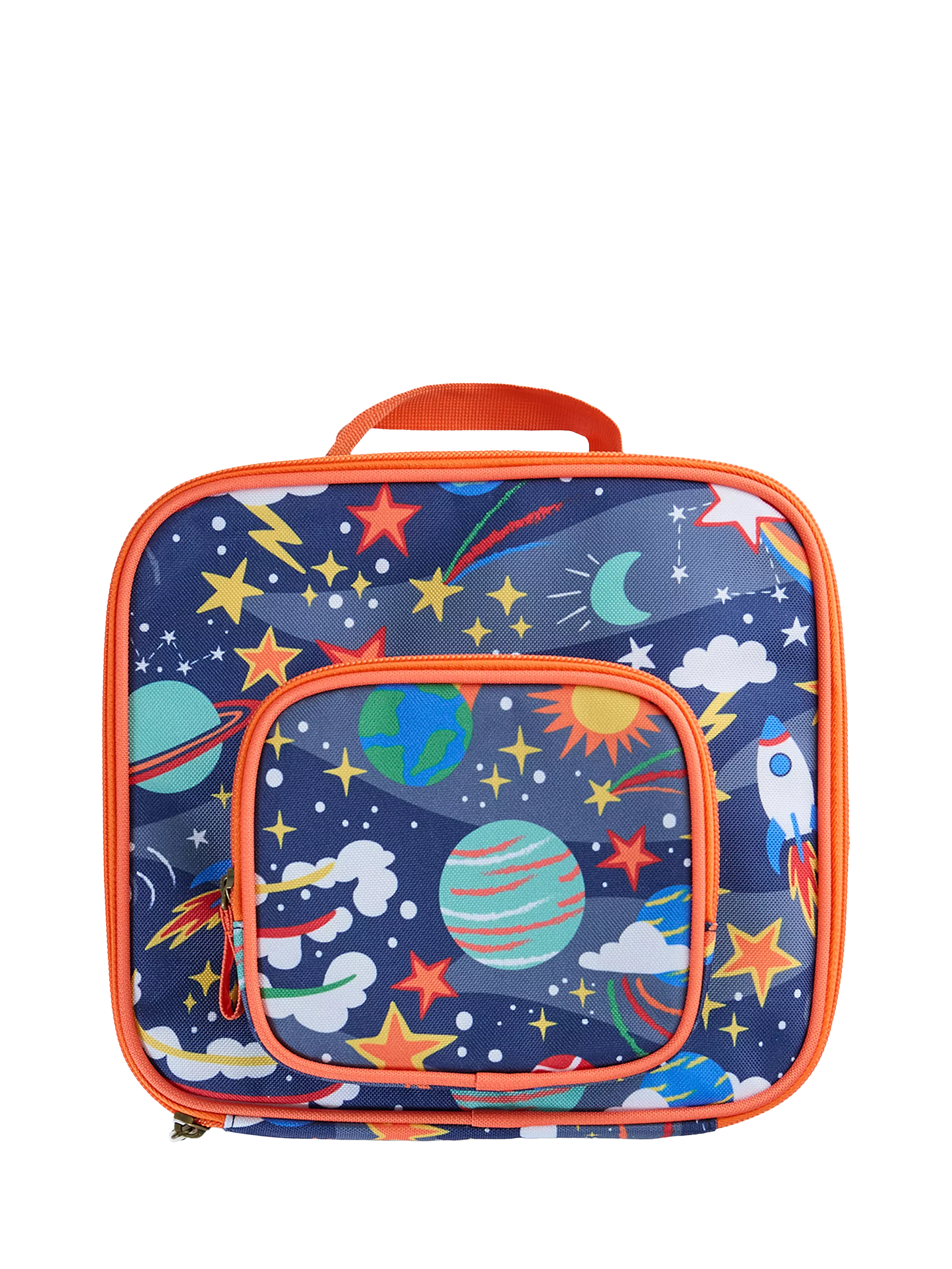 Frugi kids lunch bag Explore The Stars with foil lining - British product