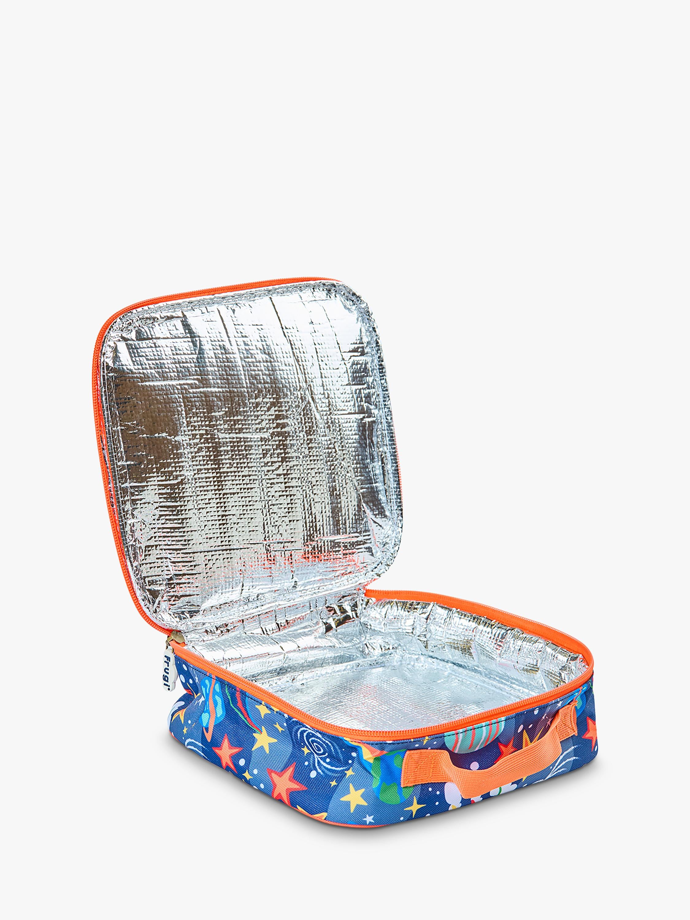 Frugi kids lunch bag Explore The Stars with foil lining - British product