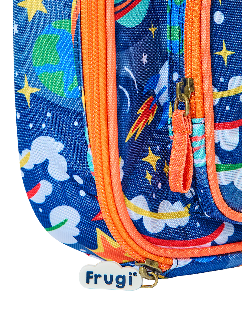 Frugi kids lunch bag Explore The Stars with foil lining - British product