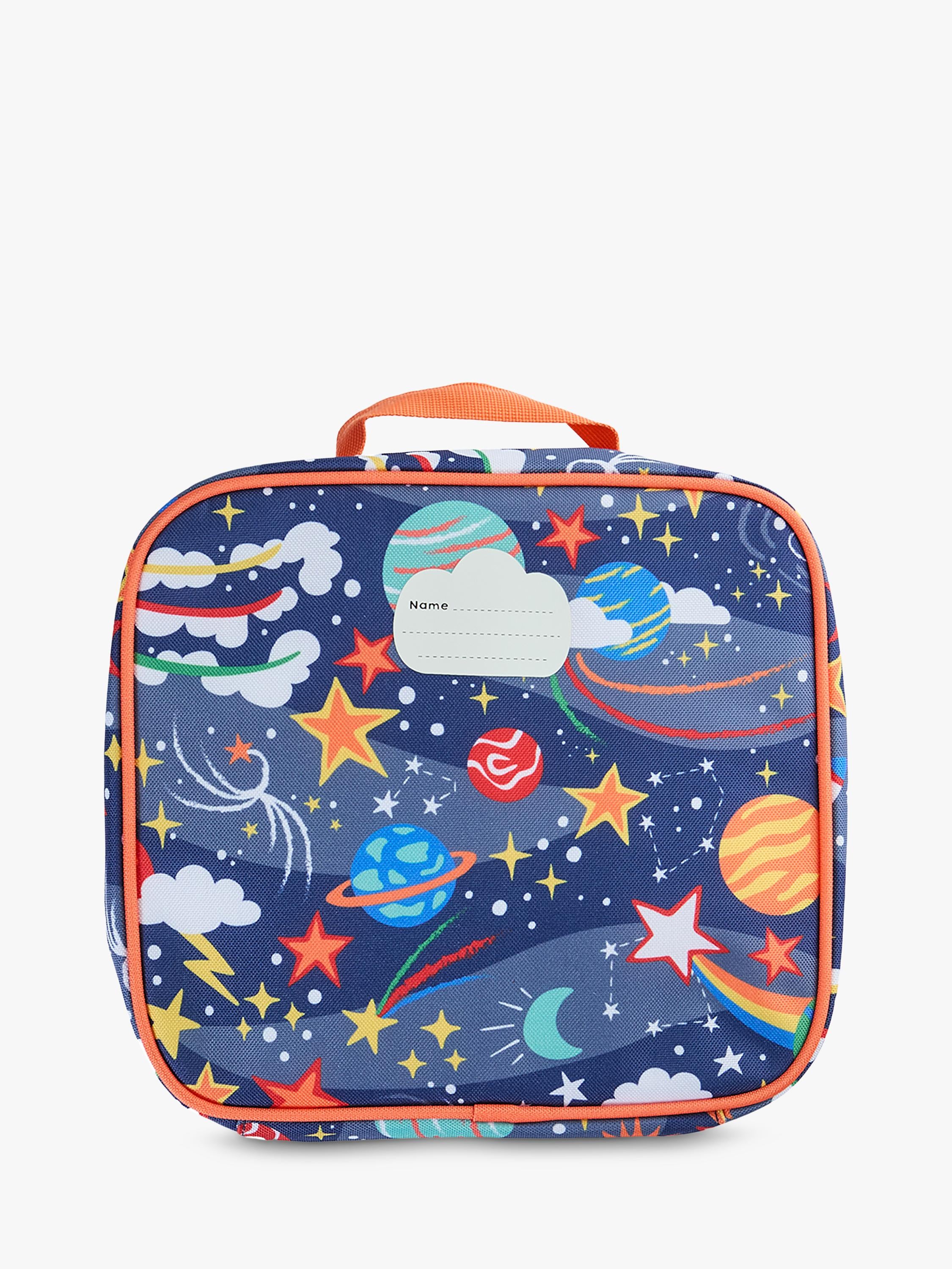 Frugi kids lunch bag Explore The Stars with foil lining - British product