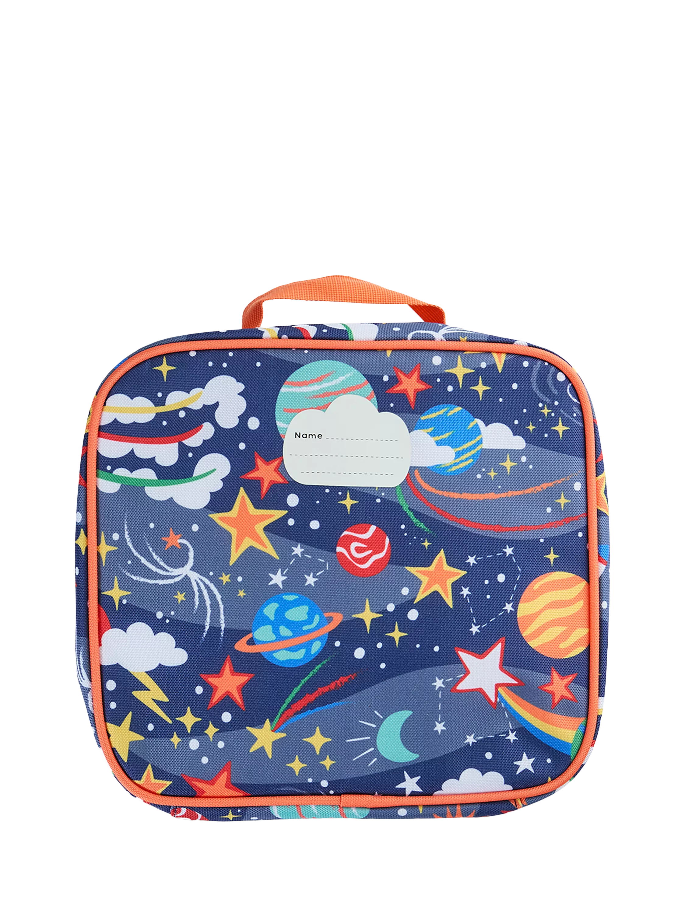 Frugi kids lunch bag Explore The Stars with foil lining - British product