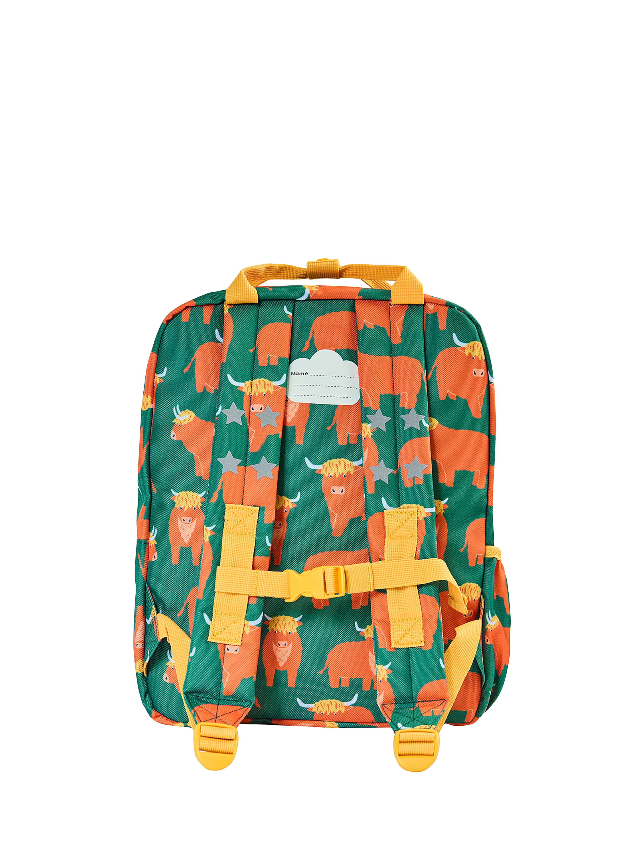 Frugi Explorers children's backpack with cow motif - British product