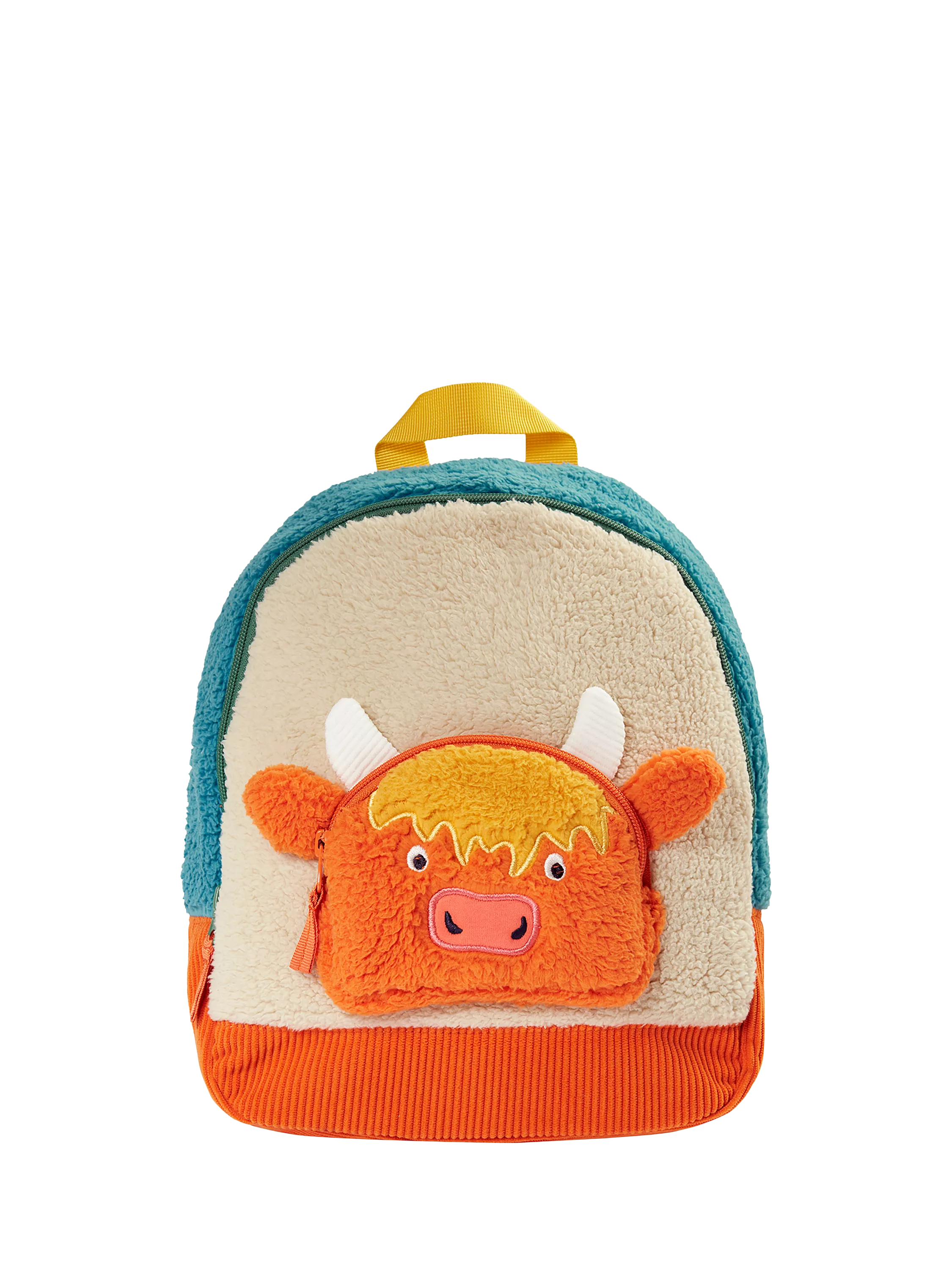 Frugi kids fleece character backpack multi, UK version