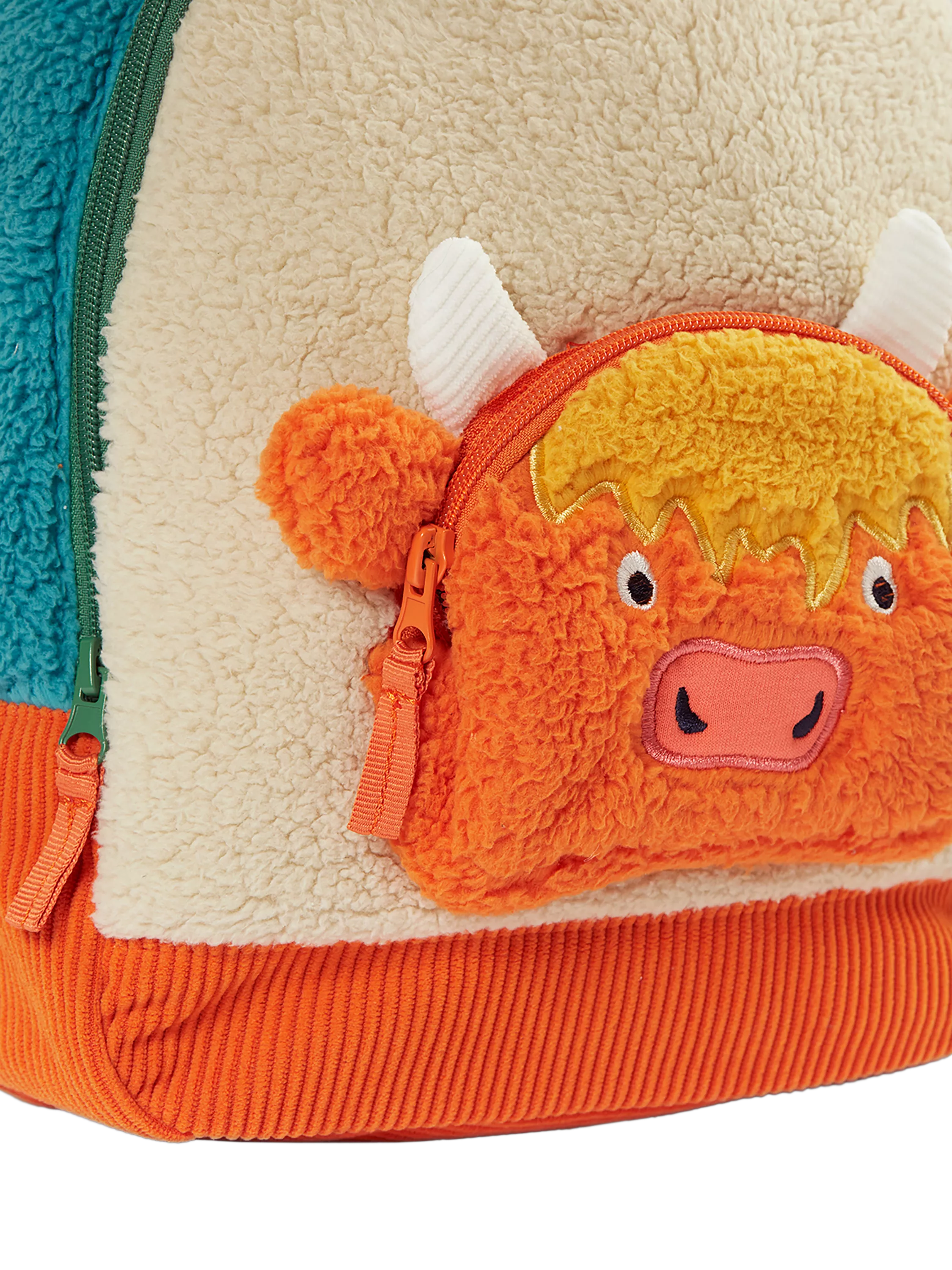 Frugi kids fleece character backpack multi, UK version