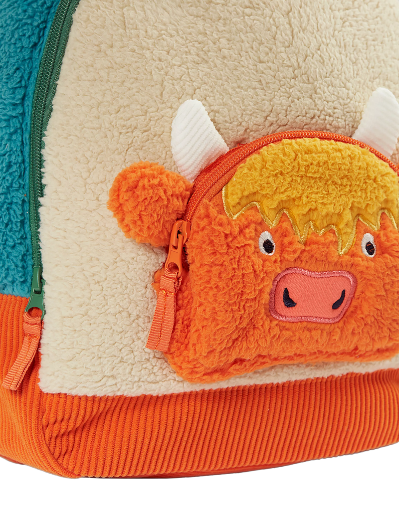 Frugi kids fleece character backpack multi, UK version
