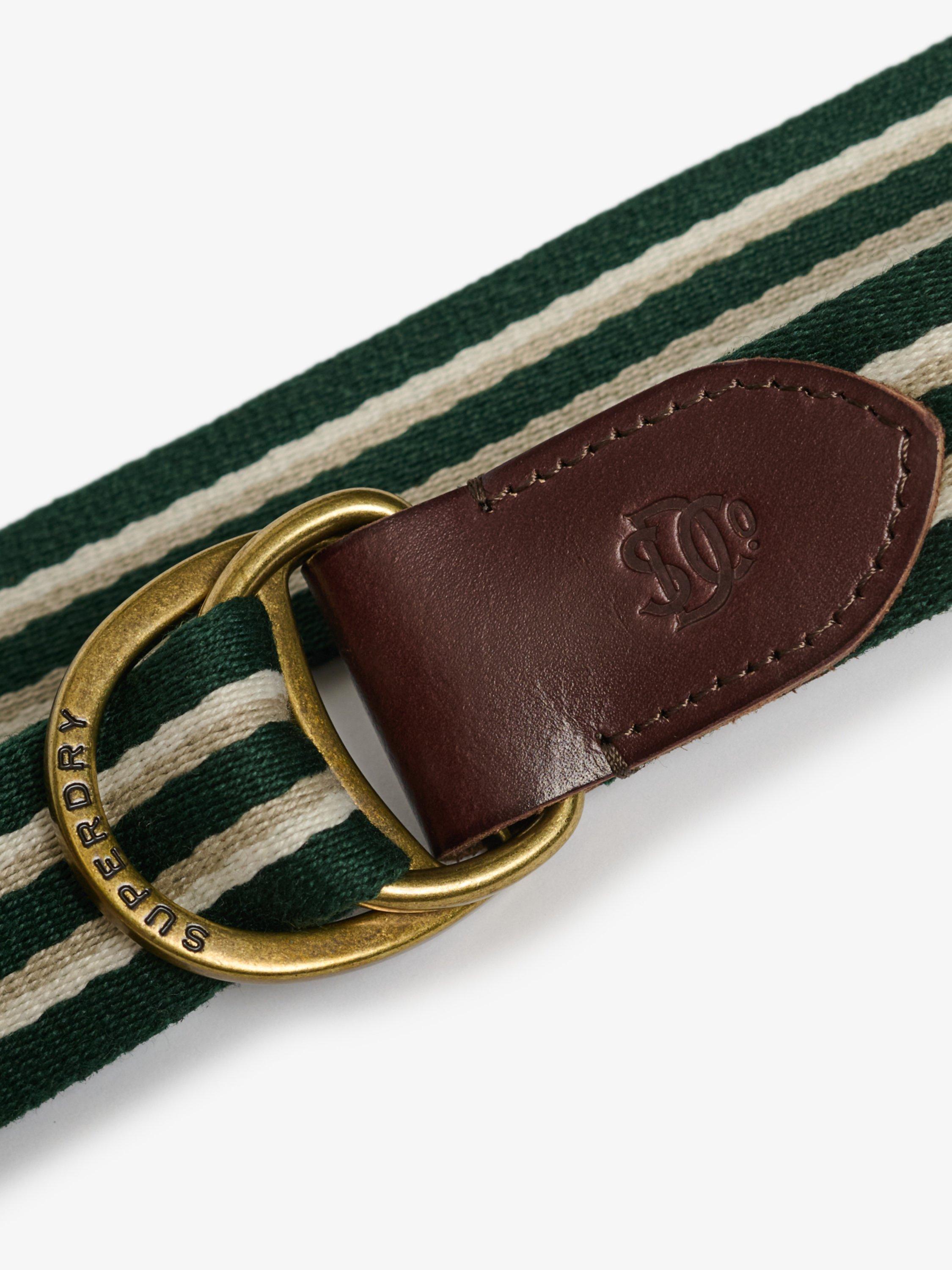 Superdry Heritage Stripe Webbing Belt, imported from the UK
