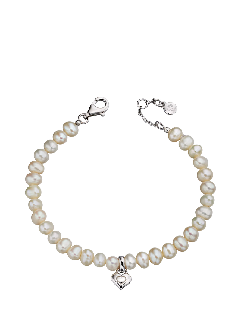 Little Star Marni bracelet freshwater pearl silver heart (British brand)