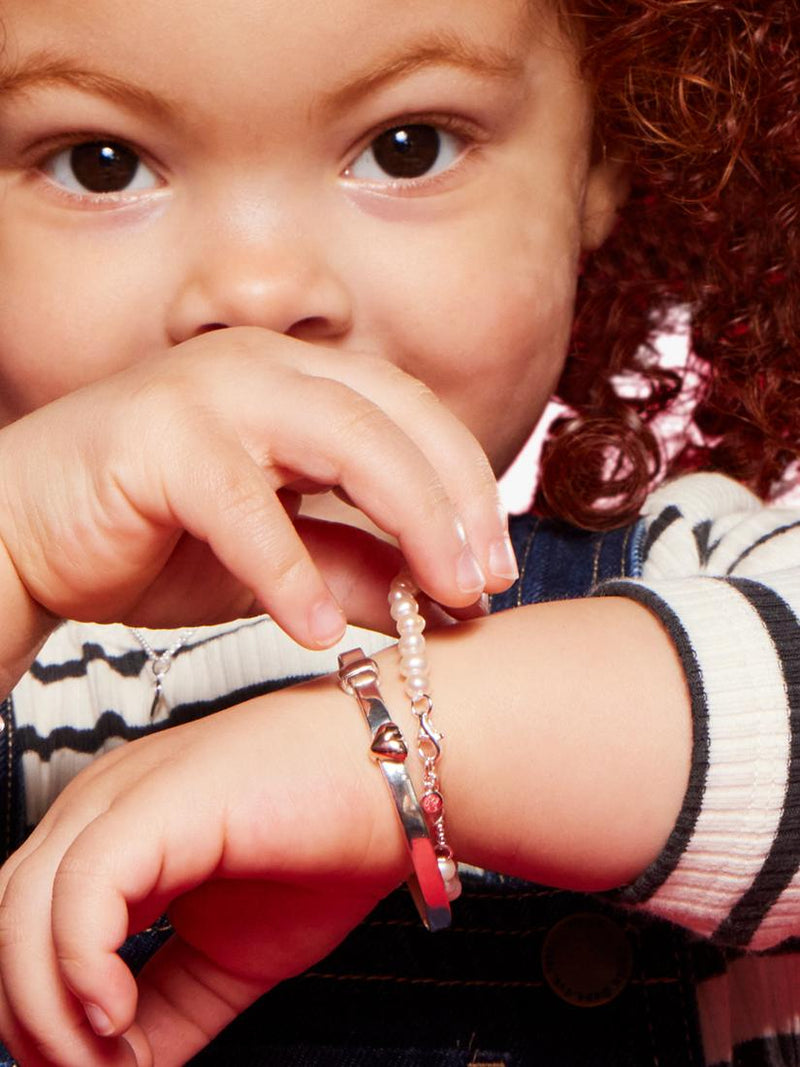 Little Star Marni bracelet freshwater pearl silver heart (British brand)