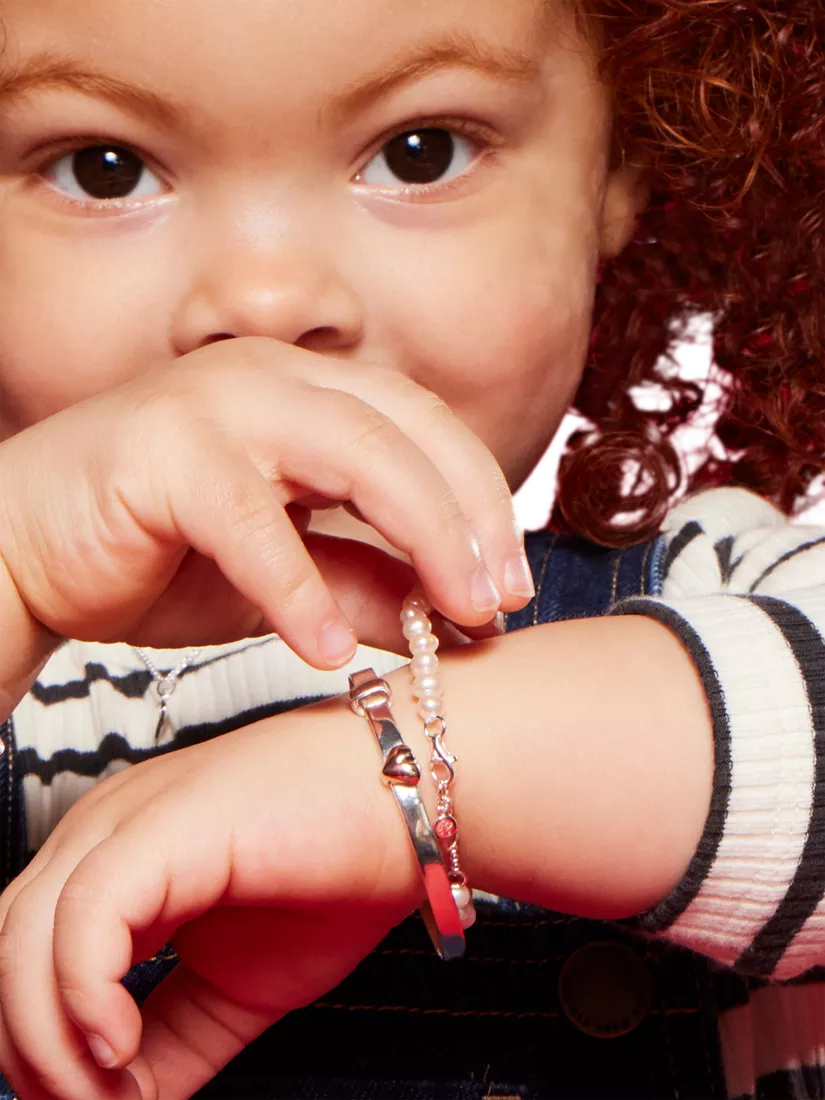 Little Star Marni bracelet freshwater pearl silver heart (British brand)