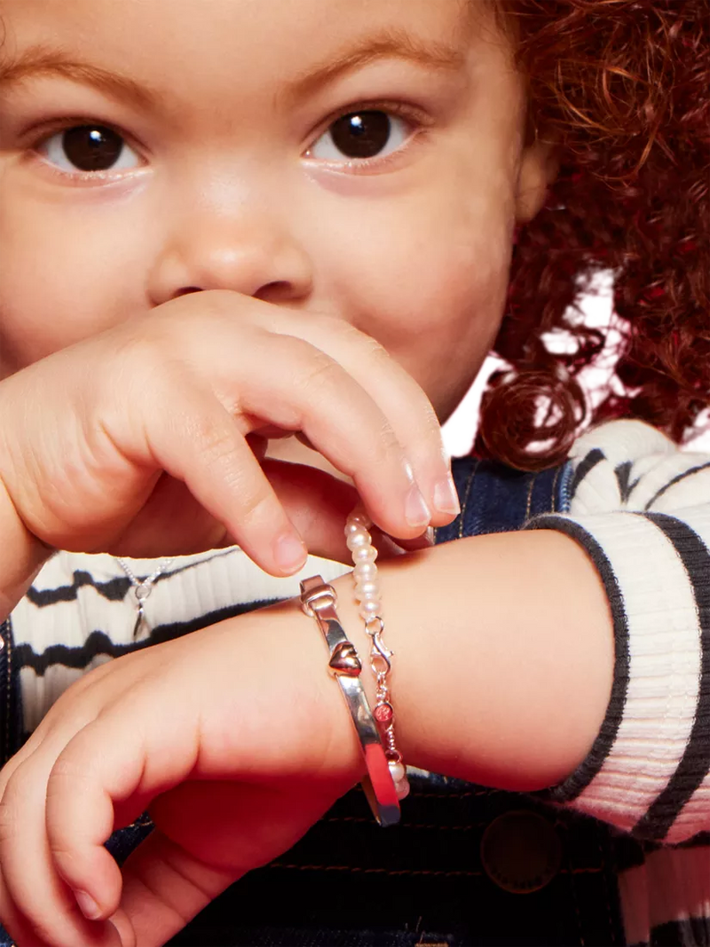 Little Star Marni bracelet freshwater pearl silver heart (British brand)