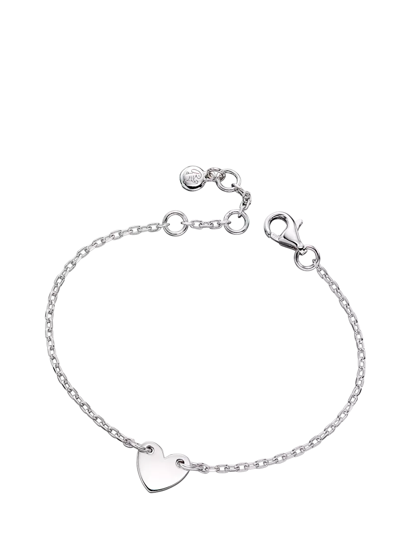 Little Star kids Anna heart charm bracelet silver, imported from the UK