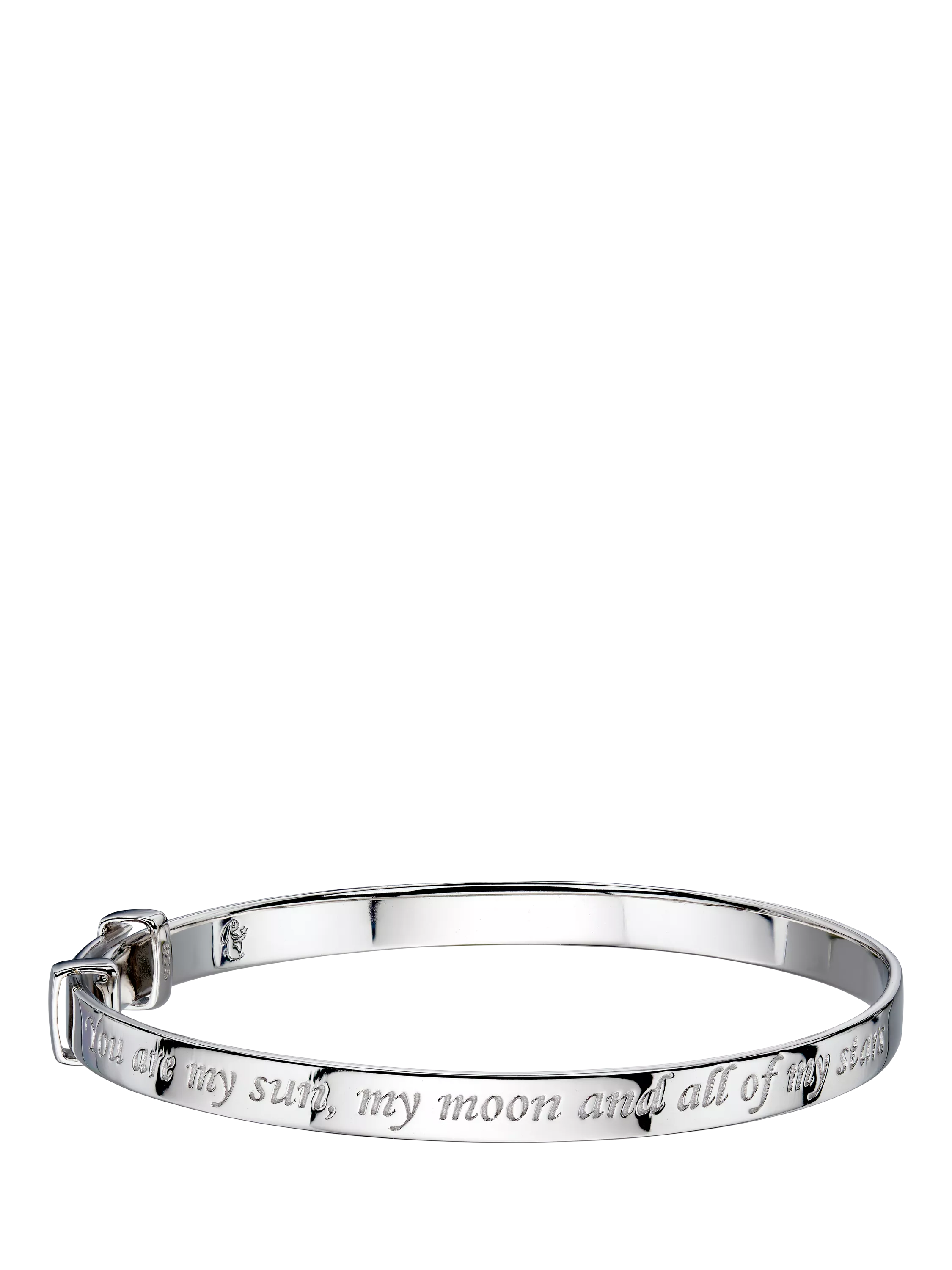 Little Star silver kids' bangle sun and moon - British product