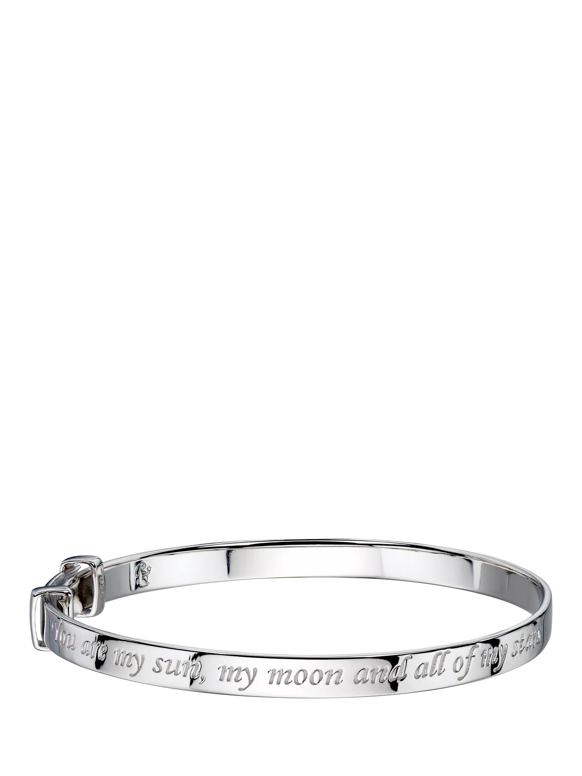 Little Star silver kids' bangle sun and moon - British product