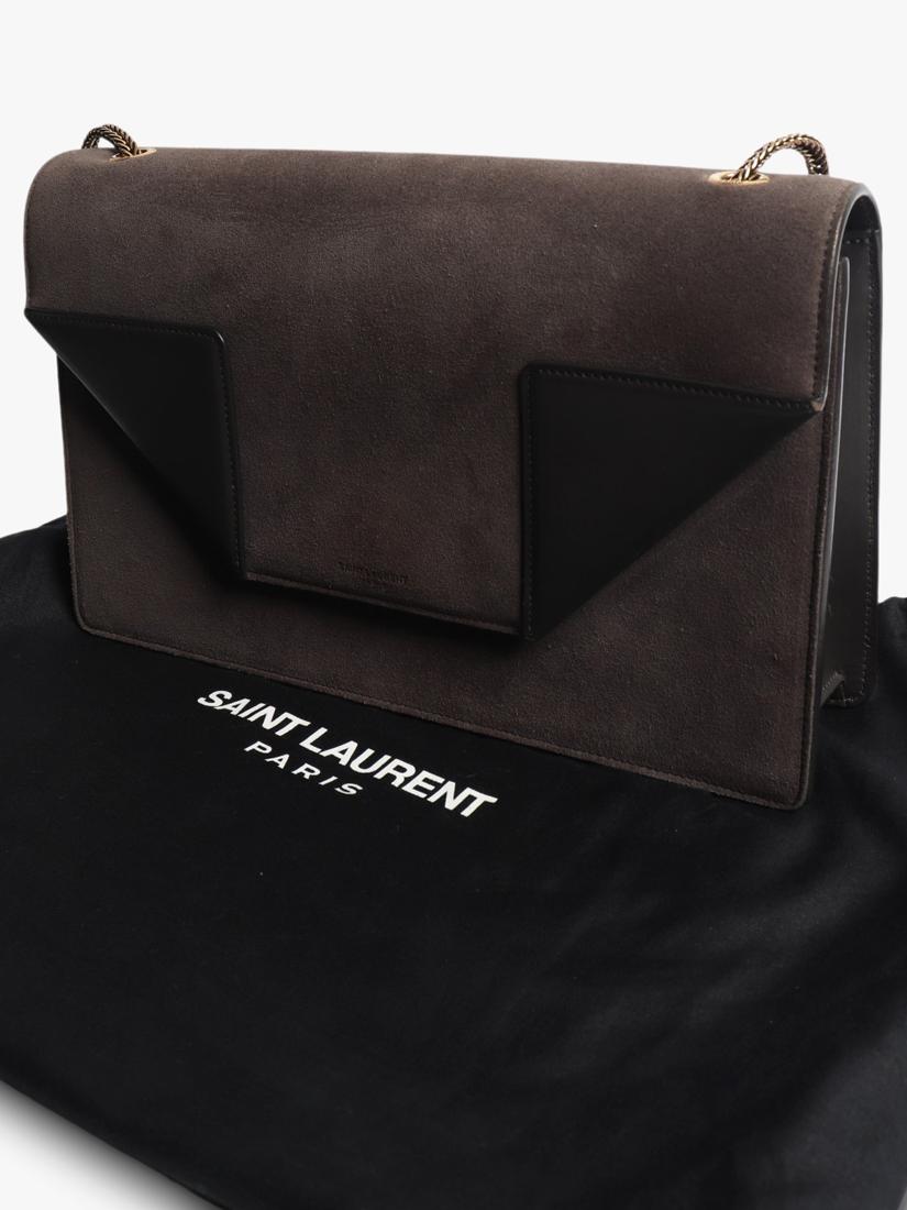 SAINT LAURENT Betty suede chain bag brown 27.5cm - British product