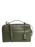 Pre-loved Loro Piana green leather crossbody bag - British product