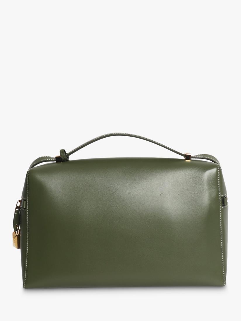 Pre-loved Loro Piana green leather crossbody bag - British product