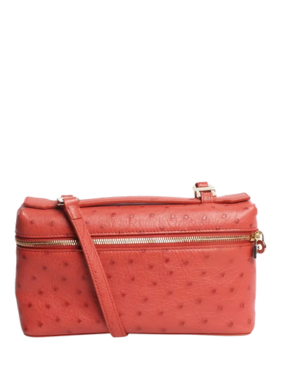 John Lewis Loro Piana Extra Pocket Leather Crossbody Bag, Pink- Buy online at McGrocer
