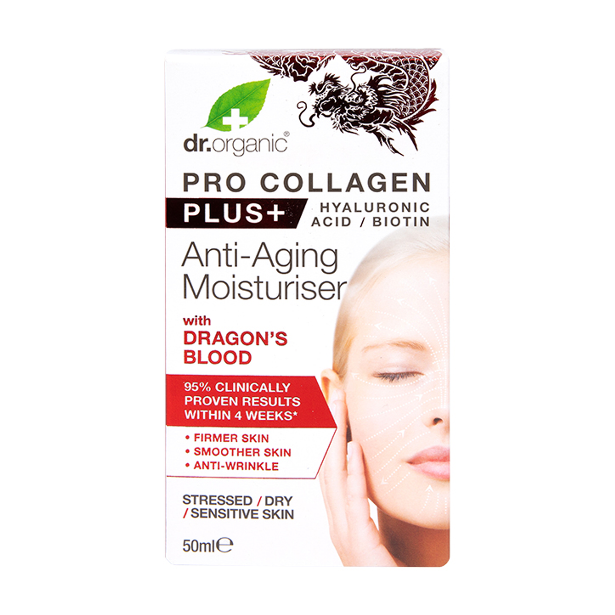 Dr Organic Pro Collagen Plus Black Pearl Moisturiser 50ml
