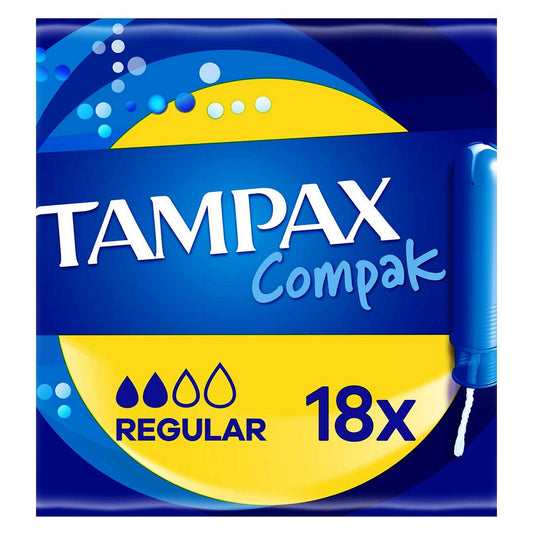 Tampax Compak Regular Tampons Applicator 18X Suncare & Travel Boots   