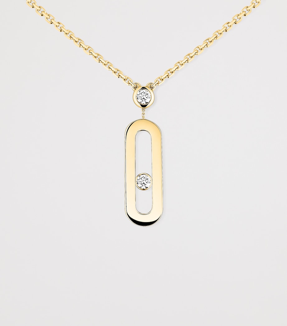 Messika Move Uno yellow gold diamond necklace 0.13ct (British brand)