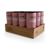 Water Junkie sparkling drink rhubarb rose vanilla 250ml 12-pack (British brand)