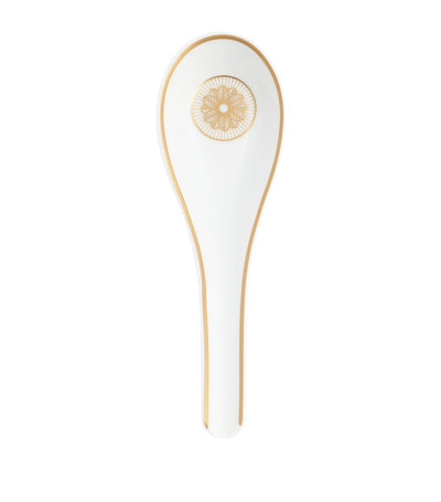 Harrods Porcelain Chinese Spoon with Platinum Geometric Floral Design, 14cm Length - اشترِ عبر الإنترنت من McGrocer