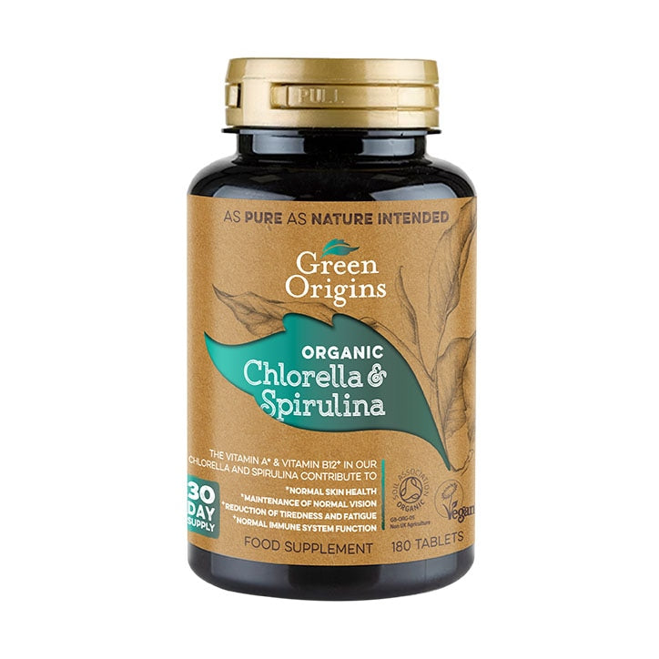 Green Origins Chlorella & Spirulina Tablets 500mg 180 Tablets