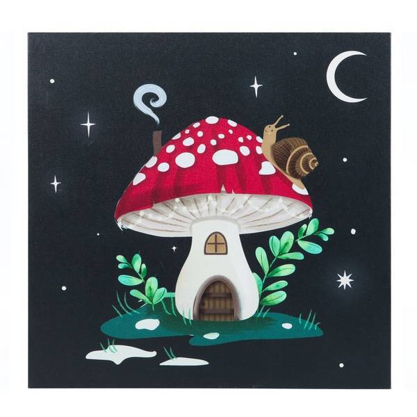 Something Different gnome canvas light up plaque, imported from the UK